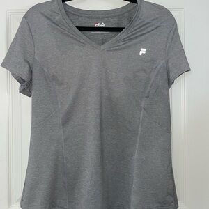 Fila Sport Women's Gray V-Neck Top